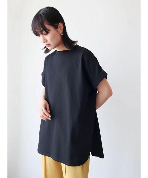 Green Parks(グリーンパークス)の「汗じみ防止Wカフスフレンチチュニック(Tシャツ/カットソー・レディース・ブラック/オフホワイト/イエロー/ダークブルー/ライトグレー・FREE)」の8枚目の写真