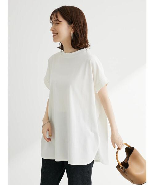 Green Parks(グリーンパークス)の「汗じみ防止Wカフスフレンチチュニック(Tシャツ/カットソー・レディース・ブラック/オフホワイト/イエロー/ダークブルー/ライトグレー・FREE)」の15枚目の写真