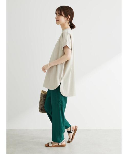 Green Parks(グリーンパークス)の「汗じみ防止Wカフスフレンチチュニック(Tシャツ/カットソー・レディース・ブラック/オフホワイト/イエロー/ダークブルー/ライトグレー・FREE)」の21枚目の写真