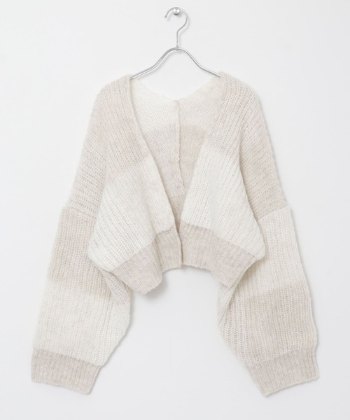 KBF（ケイビーエフ）の「BIGチェックショートカーディガン（カーディガン/ボレロ・レディース・ホワイト系その他/パープル系その他/ブルー系その他・ONE）」の15枚目の写真