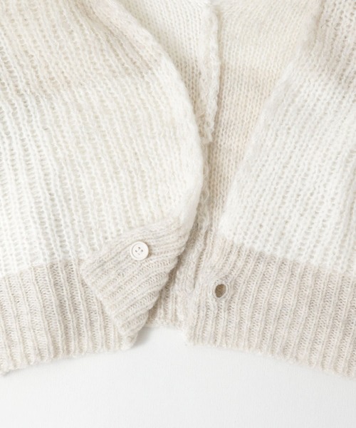 KBF（ケイビーエフ）の「BIGチェックショートカーディガン（カーディガン/ボレロ・レディース・ホワイト系その他/パープル系その他/ブルー系その他・ONE）」の20枚目の写真