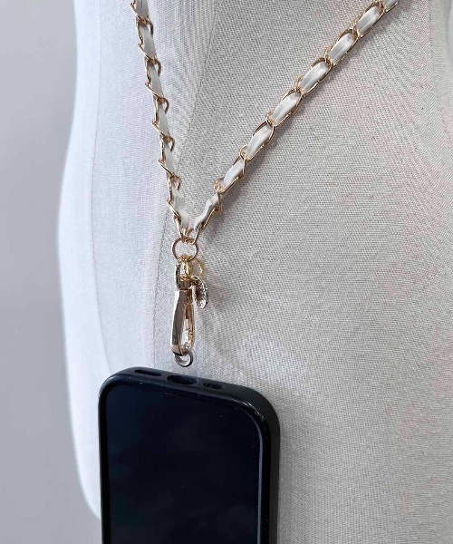PICCIN（ピッチン）の「レザーチェーンスマホショルダーストラップ（スマホグッズ・レディース・ブラック/ホワイト・FREE）」の11枚目の写真