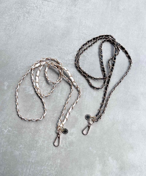 PICCIN（ピッチン）の「レザーチェーンスマホショルダーストラップ（スマホグッズ・レディース・ブラック/ホワイト・FREE）」の3枚目の写真