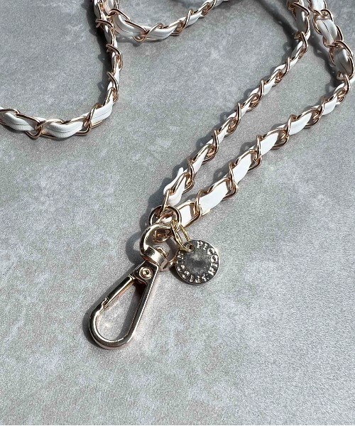 PICCIN（ピッチン）の「レザーチェーンスマホショルダーストラップ（スマホグッズ・レディース・ブラック/ホワイト・FREE）」の7枚目の写真