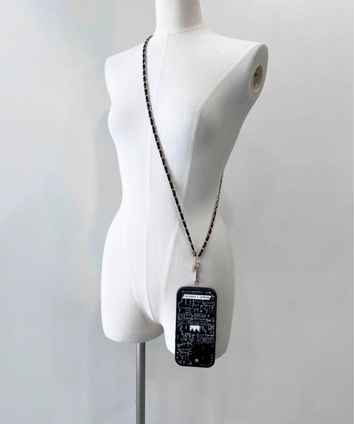 PICCIN（ピッチン）の「レザーチェーンスマホショルダーストラップ（スマホグッズ・レディース・ブラック/ホワイト・FREE）」の9枚目の写真