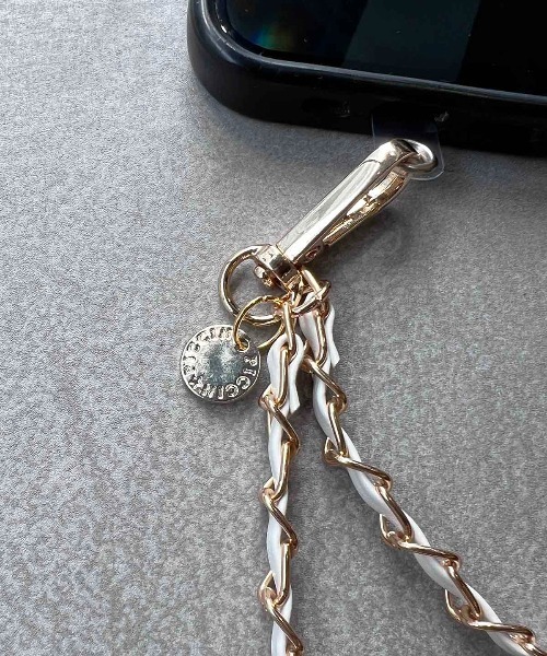 PICCIN（ピッチン）の「レザーチェーンスマホショルダーストラップ（スマホグッズ・レディース・ブラック/ホワイト・FREE）」の8枚目の写真