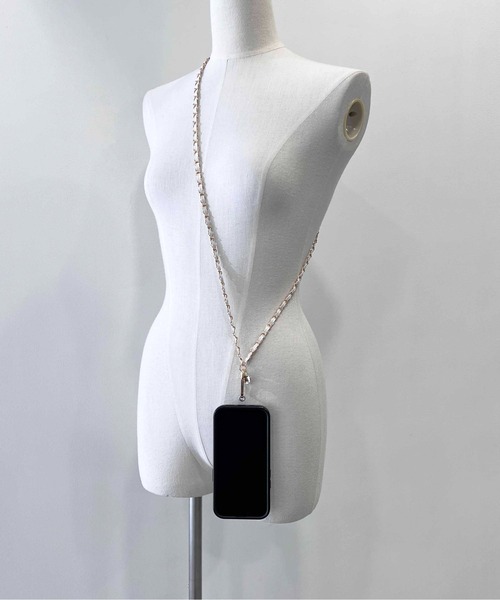 PICCIN（ピッチン）の「レザーチェーンスマホショルダーストラップ（スマホグッズ・レディース・ブラック/ホワイト・FREE）」の10枚目の写真