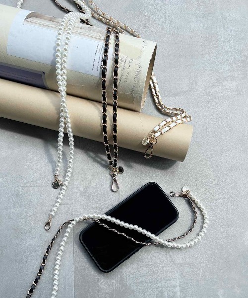 PICCIN（ピッチン）の「レザーチェーンスマホショルダーストラップ（スマホグッズ・レディース・ブラック/ホワイト・FREE）」の13枚目の写真