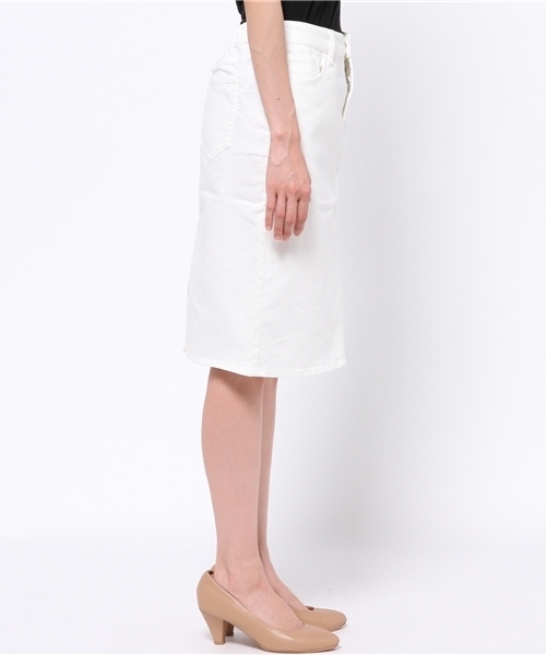 earth music&ecology（アースミュージックアンドエコロジー）の「タイトスカート（デニムスカート・レディース・オフホワイト・SMALL/MEDIUM）」の3枚目の写真