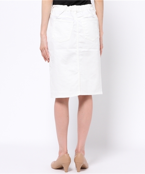 earth music&ecology（アースミュージックアンドエコロジー）の「タイトスカート（デニムスカート・レディース・オフホワイト・SMALL/MEDIUM）」の4枚目の写真