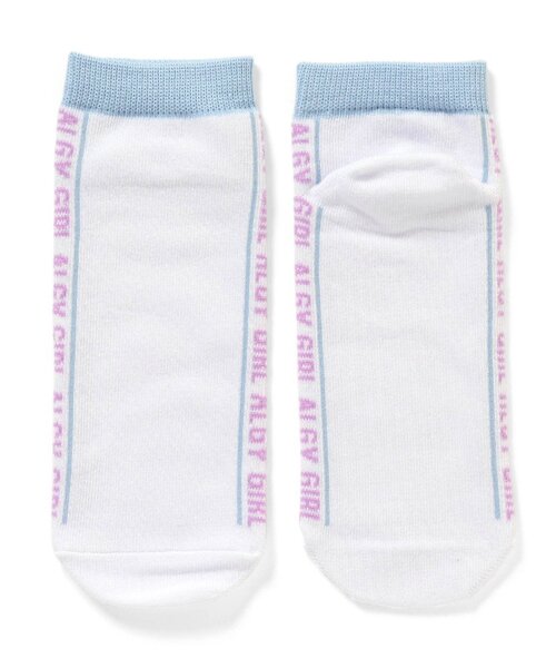 algy（アルジー）の「抗菌防臭サイドロゴショートソックス（ソックス/靴下・キッズ・ブラック/ベージュ/オフホワイト・21/24）」の2枚目の写真