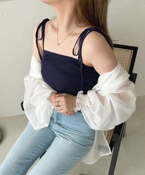 apres jour（アプレジュール）の「ニットビスチェ＋ワンピースセット【ZOZOTOWN限定アイテム】（ワンピース・レディース・ピンク/ネイビー/ベージュ・フリー/X-LARGE）」の6枚目の写真