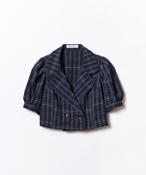 REDYAZEL（レディアゼル）の「チェックパイピングショートジャケット