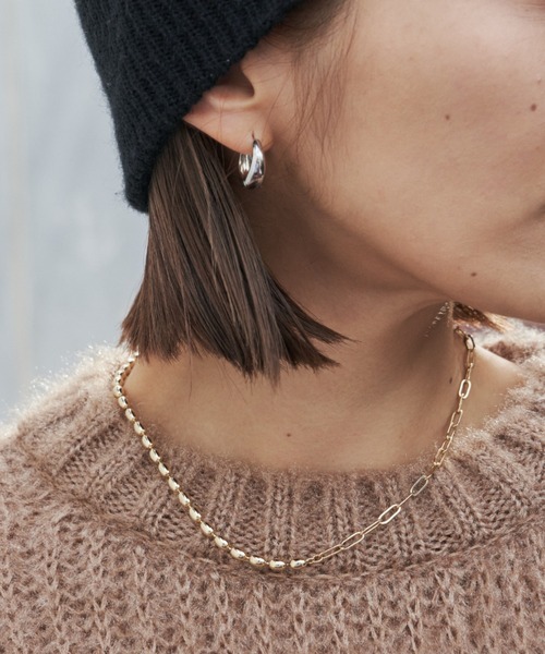 Auntie Rosa Holiday(アンティローザホリデー)の「ボールチェーンMIXネックレス(ネックレス・レディース・シルバー/シルバー×ゴールド/ゴールド・FREE)」の3枚目の写真