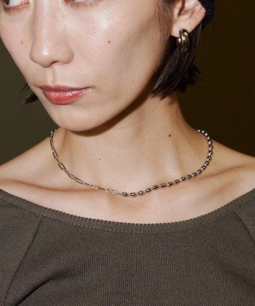 Auntie Rosa Holiday(アンティローザホリデー)の「ボールチェーンMIXネックレス(ネックレス・レディース・シルバー/シルバー×ゴールド/ゴールド・FREE)」の6枚目の写真