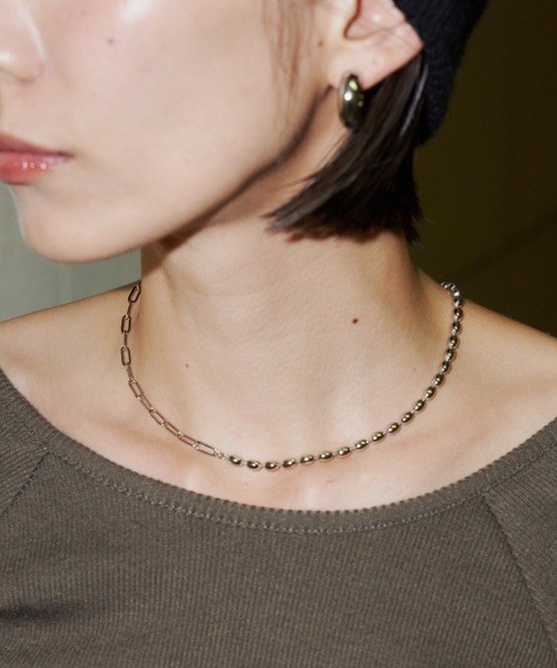 Auntie Rosa Holiday(アンティローザホリデー)の「ボールチェーンMIXネックレス(ネックレス・レディース・シルバー/シルバー×ゴールド/ゴールド・FREE)」の8枚目の写真