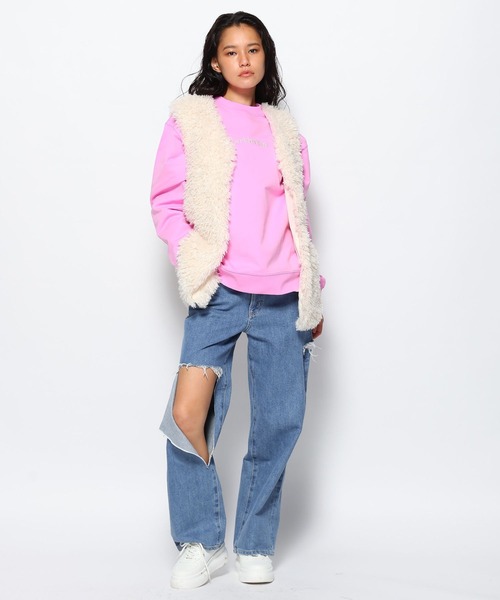 FOREVER 21（フォーエバー トゥエンティーワン）の「【2023AW】エコファーベスト（ベスト・レディース・オフホワイト/ブラウン・FREE）」の6枚目の写真