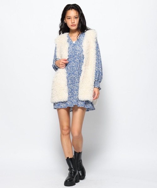 FOREVER 21（フォーエバー トゥエンティーワン）の「【2023AW】エコファーベスト（ベスト・レディース・オフホワイト/ブラウン・FREE）」の10枚目の写真