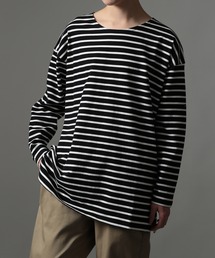 【SETUP7】オーバーサイズボーダーカットソー GUILDO RA ライク Shirt バスクシャツ