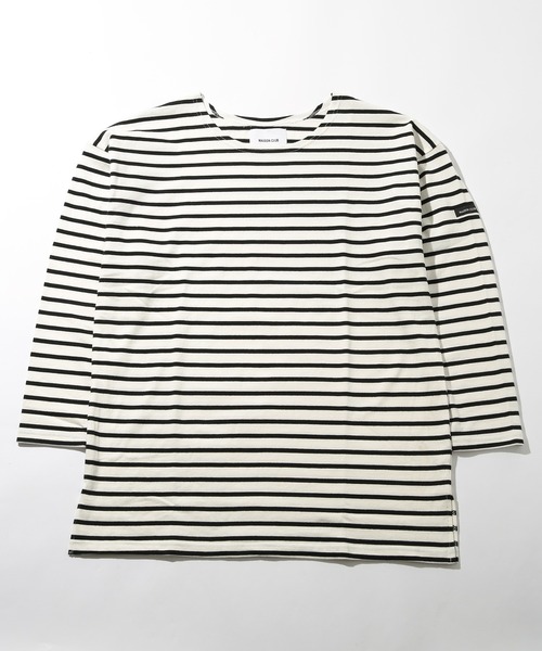 SETUP7(セットアップセブン)の「【SETUP7】オーバーサイズボーダーカットソー GUILDO RA ライク Shirt バスクシャツ(Tシャツ/カットソー・メンズ・ネイビー系1/ブラック系その他2/ブラウン/ブラック系1/レッド/ネイビー系2/ブルー・L/M)」の12枚目の写真