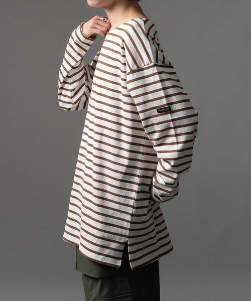 SETUP7(セットアップセブン)の「【SETUP7】オーバーサイズボーダーカットソー GUILDO RA ライク Shirt バスクシャツ(Tシャツ/カットソー・メンズ・ネイビー系1/ブラック系その他2/ブラウン/ブラック系1/レッド/ネイビー系2/ブルー・L/M)」の18枚目の写真