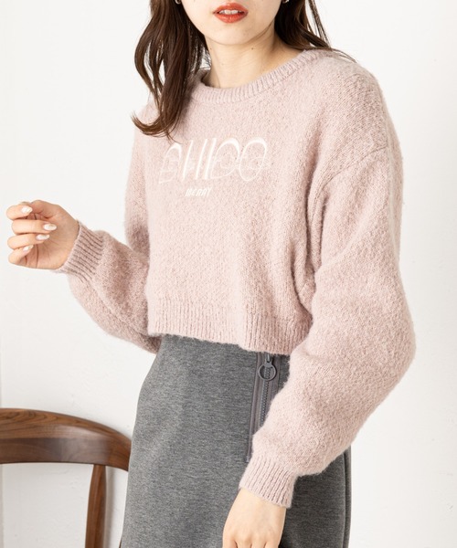 Chico（チコ）の「ロゴジャガード刺繍ドルマンニット（ニット