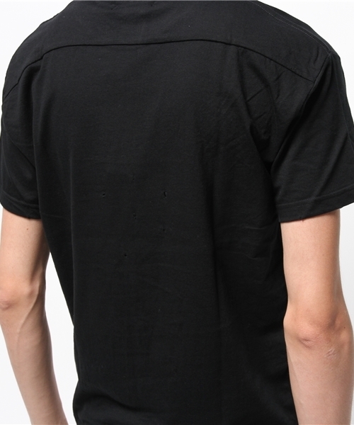 DIET BUTCHER（ダイエットブッチャー）の「DIET BUTCHER SLIM SKIN ルーズフィットダメージＴシャツ（Tシャツ/カットソー・メンズ・ホワイト/ブラック/カーキ・FREE）」の9枚目の写真