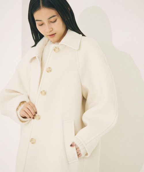 BABYLONE（バビロン）の「POCOフォルムコート（ステンカラーコート・レディース・アイボリー・フリー）」の6枚目の写真