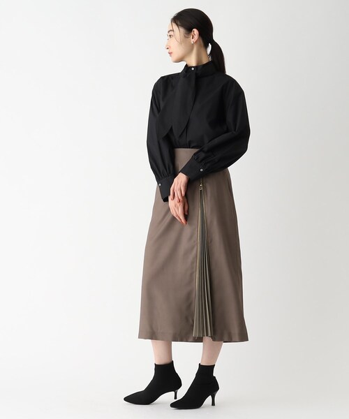 OPAQUE.CLIP(オペークドットクリップ)の「◆【大草直子さんコラボ】3wayリボン&タイ付きシャツ(シャツ/ブラウス・レディース・オフホワイト/ブラック/ライトブルー・36/38/40)」の8枚目の写真