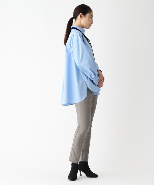 OPAQUE.CLIP(オペークドットクリップ)の「◆【大草直子さんコラボ】3wayリボン&タイ付きシャツ(シャツ/ブラウス・レディース・オフホワイト/ブラック/ライトブルー・36/38/40)」の13枚目の写真