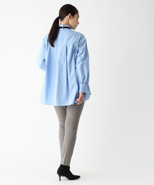 OPAQUE.CLIP(オペークドットクリップ)の「◆【大草直子さんコラボ】3wayリボン&タイ付きシャツ(シャツ/ブラウス・レディース・オフホワイト/ブラック/ライトブルー・36/38/40)」の14枚目の写真