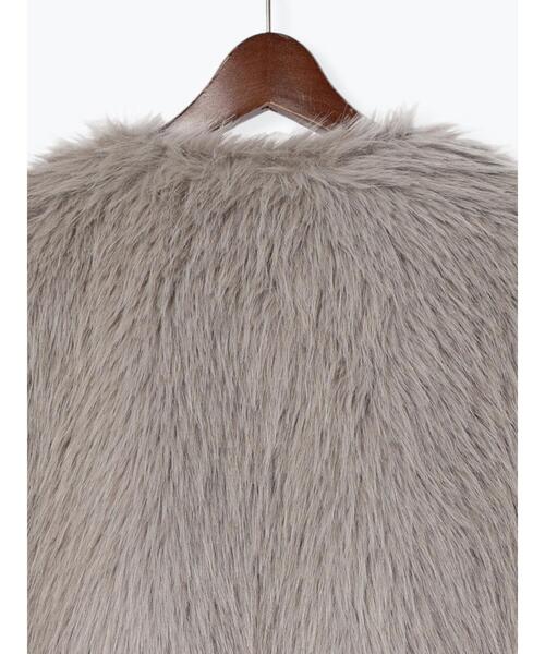 Te chichi TERRASSE（テチチテラス）の「ファーベスト（ベスト・レディース・ベージュ/オフホワイト・F）」の16枚目の写真