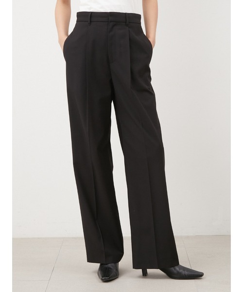 Mila Owen(ミラオーウェン)の「センタープレスタックワイドパンツ(スラックス・レディース・ブラック/グレー/キャメル・1/0)」の2枚目の写真