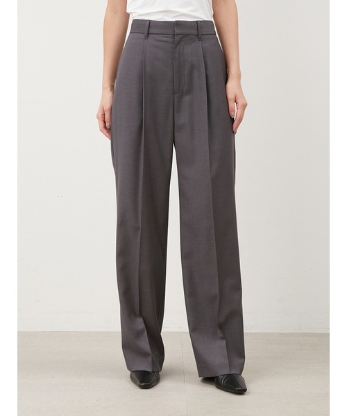 Mila Owen(ミラオーウェン)の「センタープレスタックワイドパンツ(スラックス・レディース・ブラック/グレー/キャメル・1/0)」の6枚目の写真