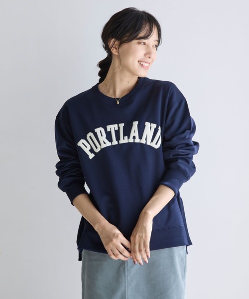 GLOBAL WORK（グローバルワーク）の「お手入れらくらく裏起毛スウェット/906284（スウェット・レディース・杢グレー/ホワイト系その他/ベージュ/ネイビー/スミクロ/アイボリー・MEDIUM/LARGE）」の13枚目の写真