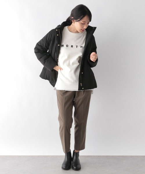 GLOBAL WORK（グローバルワーク）の「お手入れらくらく裏起毛スウェット/906284（スウェット・レディース・杢グレー/ホワイト系その他/ベージュ/ネイビー/スミクロ/アイボリー・MEDIUM/LARGE）」の15枚目の写真