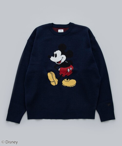 Disney（ディズニー）の「coen限定／ディズニーデザイン　ジャガードニットプルオーバー（ニット/セーター・メンズ・オフホワイト/ダークグリーン/ネイビー・M/S/XL/L）」の22枚目の写真