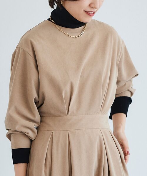 le.coeur blanc（ルクールブラン）の「コーデュロイタックワンピース（ワンピース・レディース・ベージュ/ブラウン・38）」の21枚目の写真