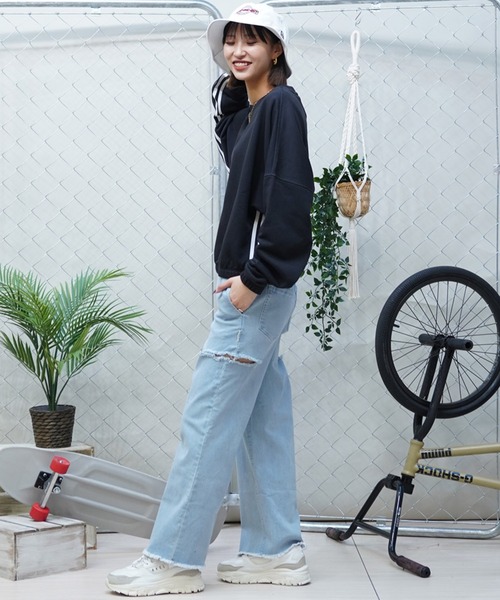 adidas(アディダス)の「adidas/アディダス スウェット クルーネック ワンポイント KNR46(スウェット・レディース・ブラック・M/L)」の7枚目の写真