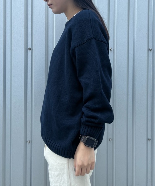 BROKEN BASE（ブロークンベース）の「5Gコットンクルーネックニット（ニット/セーター・メンズ・ネイビー/グレー・MEDIUM/LARGE）」の11枚目の写真