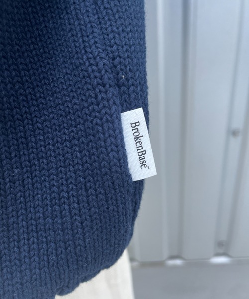 BROKEN BASE（ブロークンベース）の「5Gコットンクルーネックニット（ニット/セーター・メンズ・ネイビー/グレー・MEDIUM/LARGE）」の13枚目の写真