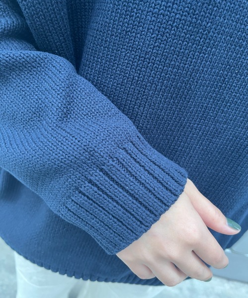 BROKEN BASE（ブロークンベース）の「5Gコットンクルーネックニット（ニット/セーター・メンズ・ネイビー/グレー・MEDIUM/LARGE）」の14枚目の写真