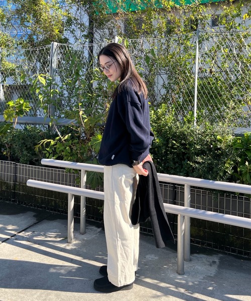 BROKEN BASE（ブロークンベース）の「5Gコットンクルーネックニット（ニット/セーター・メンズ・ネイビー/グレー・MEDIUM/LARGE）」の7枚目の写真