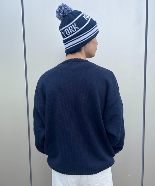 BROKEN BASE（ブロークンベース）の「5Gコットンクルーネックニット（ニット/セーター・メンズ・ネイビー/グレー・MEDIUM/LARGE）」の22枚目の写真