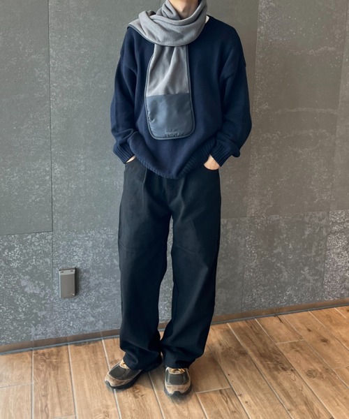 BROKEN BASE（ブロークンベース）の「5Gコットンクルーネックニット（ニット/セーター・メンズ・ネイビー/グレー・MEDIUM/LARGE）」の17枚目の写真