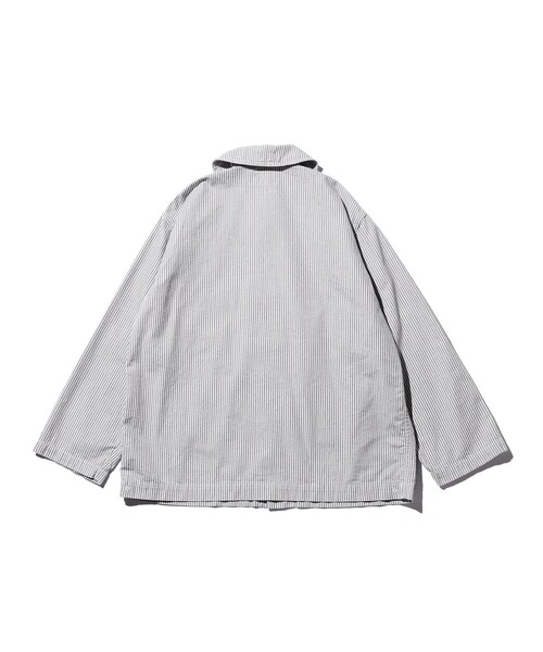 BEAMS PLUS（ビームスプラス）の「BEAMS PLUS / マルチカラー ヒッコリー ミリタリー ショールカラー ジャケット（ブルゾン・メンズ・グレー/ベージュ・S/L/M/XL）」の15枚目の写真