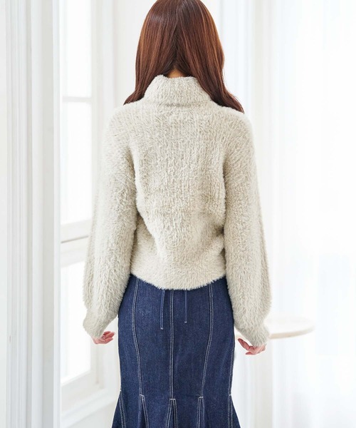 エミリアウィズ Powder snow shaggy knit tops