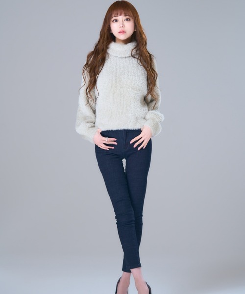 エミリアウィズ Powder snow shaggy knit tops