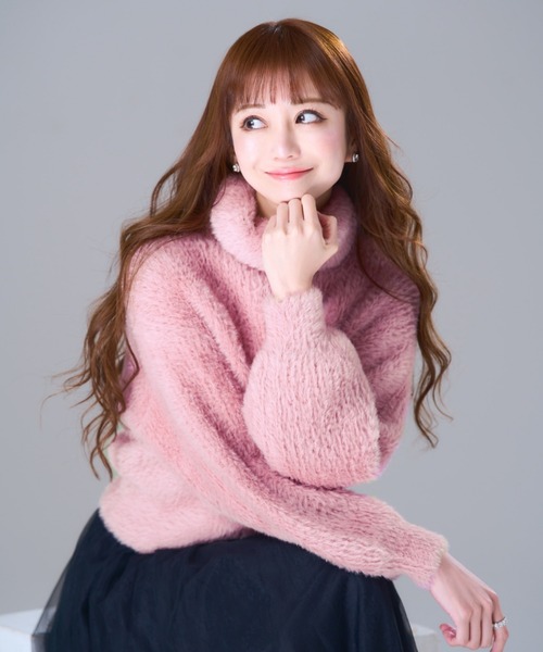 エミリアウィズ Powder snow shaggy knit tops
