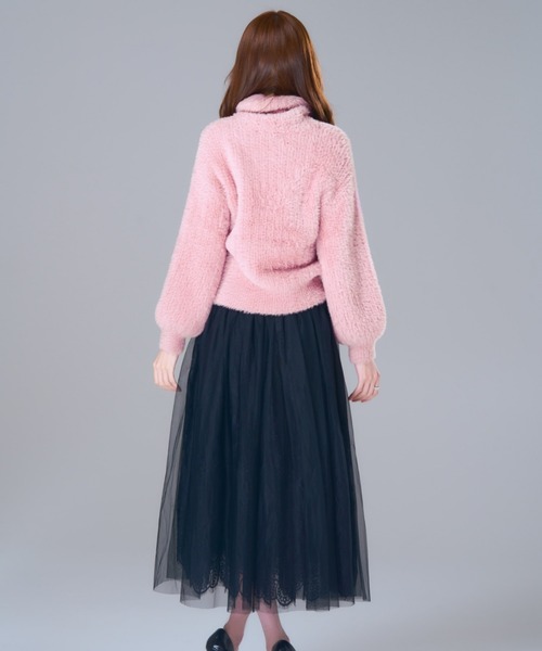 ニット/セーター over size shaggy Knit ops hot pink SHAGGIE（シャギー）の「オーバーサイズリッチシャギーニット（ニット